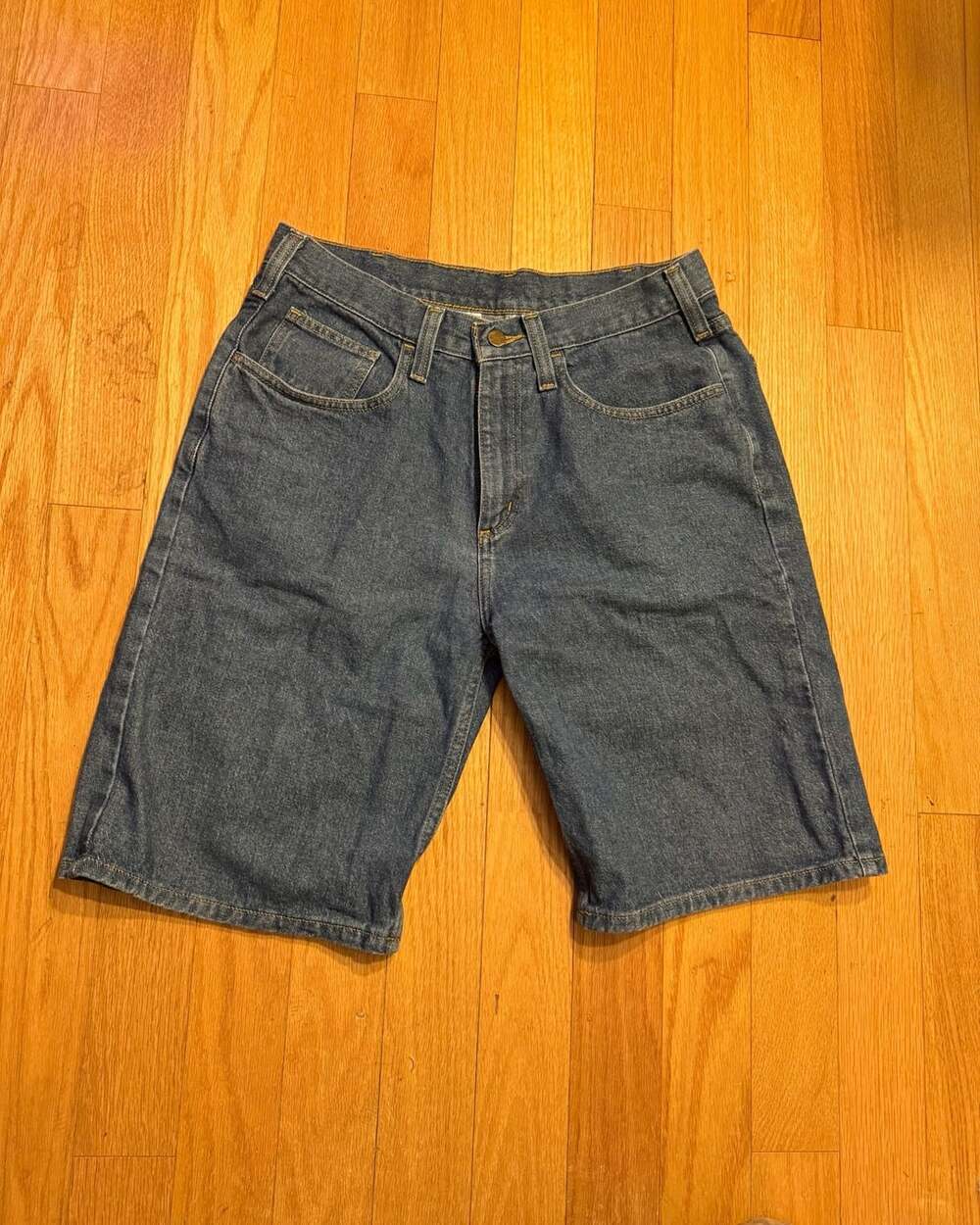 Carhartt B354 DCW Denim Shorts Size 33 Blue Jorts